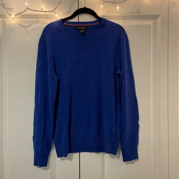 Banana Republic 100% Merino Wool Blue Sweater - Picture 1 of 3